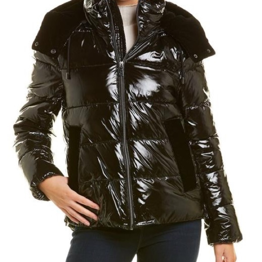 Tahari Glossy Puffer Jacket